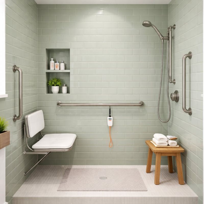 Disability Shower Installation detail